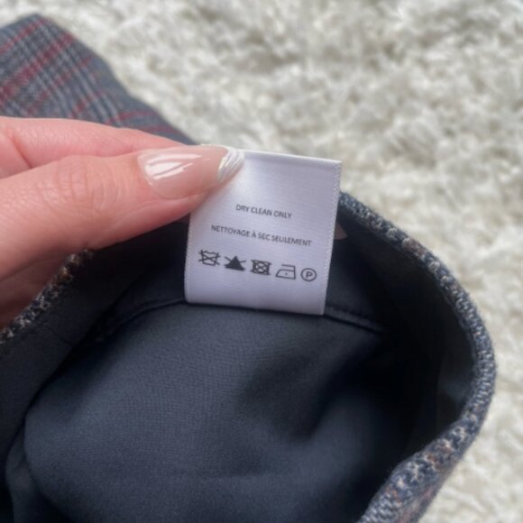 Veronica Beard Lebone Wool Blend Flare Trousers Size 0 High Waist Plaid Pants - Picture 5 of 7